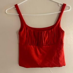 Red bustier tank top